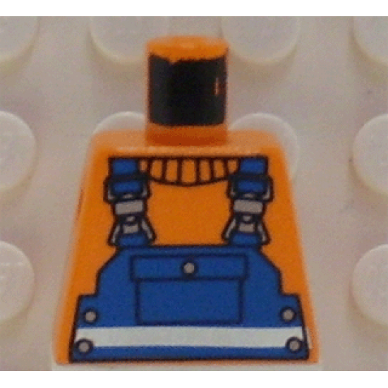 Torso Town Construction Blue Overalls, Shirt and Silver Belt Pattern