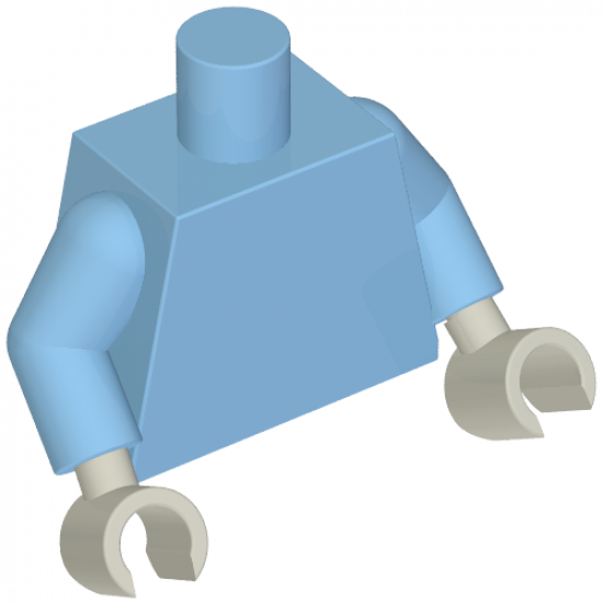 Torso Plain / Medium Blue Arms / Light Bluish Gray Hands