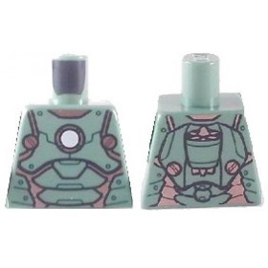Torso Scuba Armor with White Circle on Front and Turbine on Back Pattern (Scuba Iron Man)