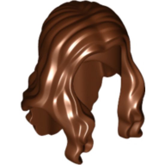 Minifigure, Hair Long Wavy with Center Part