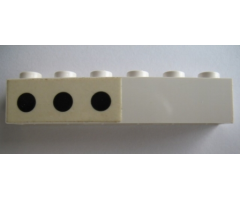 Brick 1 x 6 with 3 Black Spots Left Pattern (Sticker) - Set 364