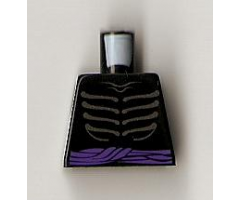 Torso Ninjago Skeleton Ribs Gray and Purple Waist Sash Pattern
