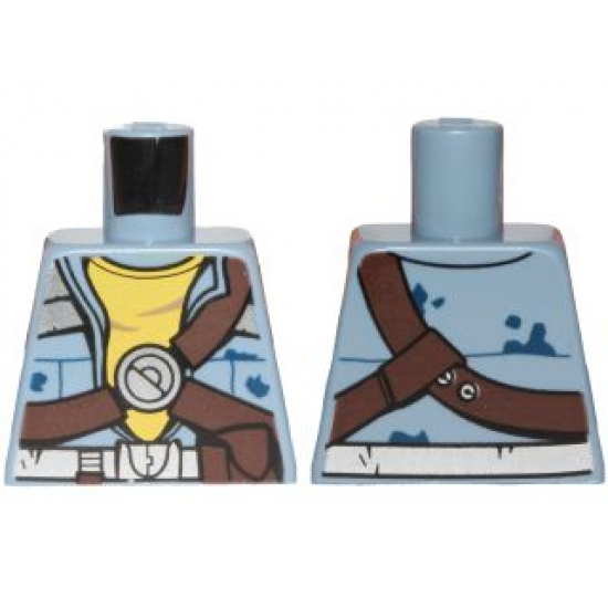 Torso SW Jacket with Yellow Undershirt and Brown Diagonal Belts Pattern (Zander)