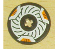 Technic, Disk 3 x 3 with Disk Brake Orange Caliper Pattern (Sticker) - Set 8516