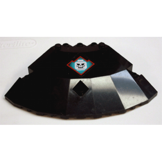 Panel 10 x 10 x 2 1/3 Quarter Saucer Top with Ogel Skull Pattern (Sticker) - Set 4795
