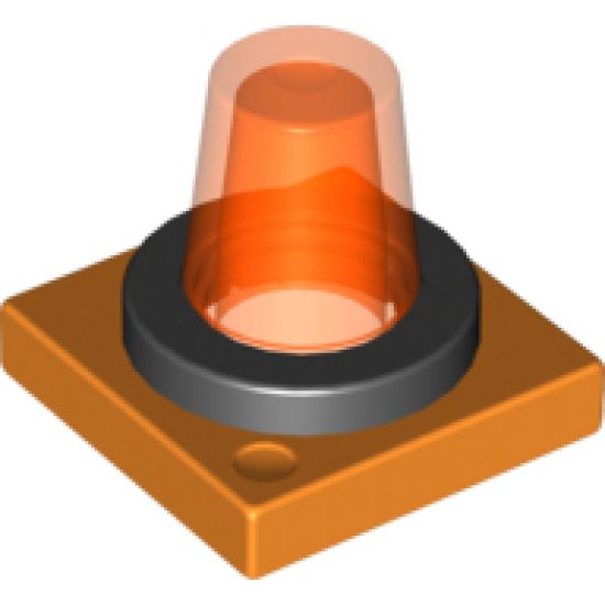 Duplo Revolving-Style Safety Light Base with Trans-Neon Orange Light