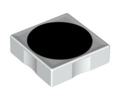 Duplo, Tile 2 x 2 with Shape Black Circle Pattern