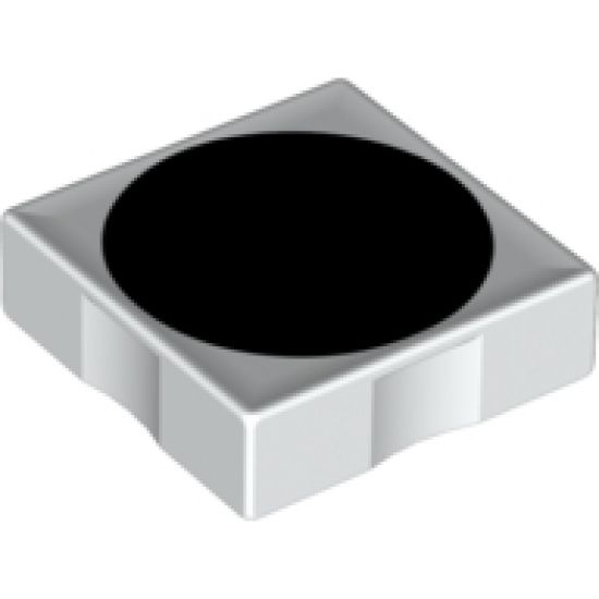Duplo, Tile 2 x 2 with Shape Black Circle Pattern