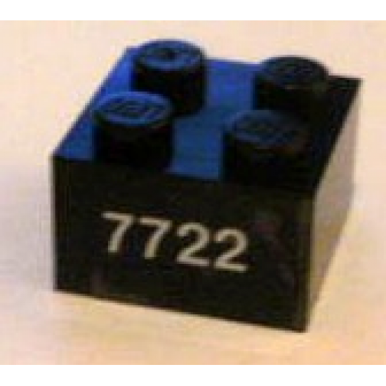 Brick 2 x 2 with White '7722' Pattern (Sticker) - Set 7722