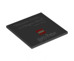 Tile 6 x 6 with Bottom Tubes with 'Welcome, Harry, to Diagon Alley!' and Harry Potter Logo Pattern
