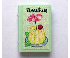 Minifigure, Utensil Book 2 x 3 with Dessert and Umbrella Pattern (Stickers) - Set 3116