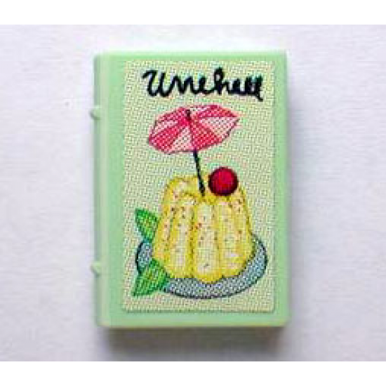 Minifigure, Utensil Book 2 x 3 with Dessert and Umbrella Pattern (Stickers) - Set 3116