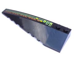 Wedge 10 x 3 Left with Light Bars and Alien Characters Pattern (Sticker) - Set 7693