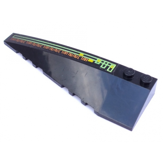 Wedge 10 x 3 Left with Light Bars and Alien Characters Pattern (Sticker) - Set 7693