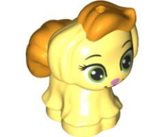Dog, Whisker Haven Tales, Rapunzel's Puppy with Bright Light Orange Bangs and Tail, Lime Eyes and Bright Pink Nose and Tongue Pattern (Daisy)
