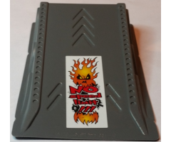 Baseplate, Raised Ramp 9 x 15 x 2 (Racers) with Fiery Head and 'NO speed limit !!!' Pattern (Sticker) - Set 8182
