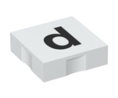 Duplo, Tile 2 x 2 with Black Lowercase Letter d Pattern