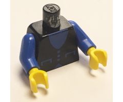 Torso Town Blue V-Neck, Pockets and Buttons Pattern / Blue Arms / Yellow Hands