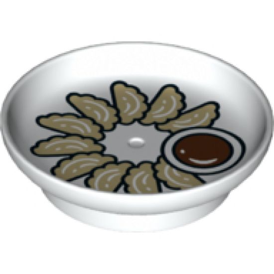 Duplo, Figure Wear & Utensil Dish with Jiaozi and Sauce Pattern
