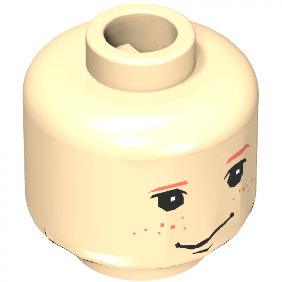 Minifigure, Head Male HP Ron with Freckles Pattern - Blocked Open Stud