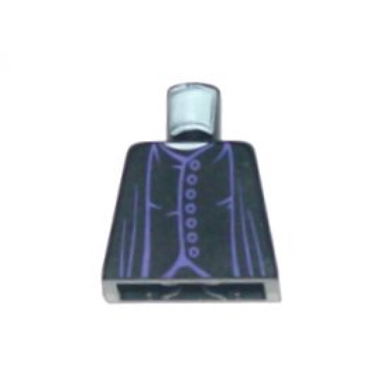 Torso Harry Potter Professor Snape 7 Dark Purple Buttons Pattern
