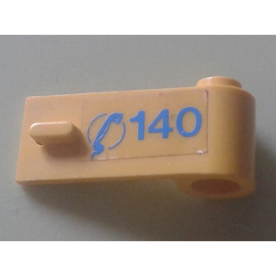 Door 1 x 3 x 1 Right with Blue Telephone Receiver and '140' Pattern (Sticker) - Set 1589-2