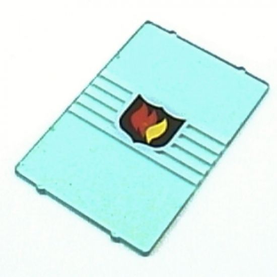 Glass for Window 1 x 4 x 5 with Fire Logo Pattern