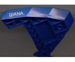 Boat Bow Top 8 x 10 x 1 with 'DIANA' Pattern on Both Sides (Stickers) - Set 6541