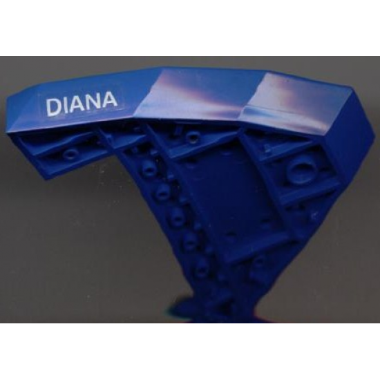 Boat Bow Top 8 x 10 x 1 with 'DIANA' Pattern on Both Sides (Stickers) - Set 6541