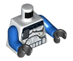 Torso SW Armor Captain Rex, Dirt Stains Pattern (Clone Wars) / Blue Arms / Black Hands