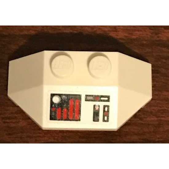 Wedge 2 x 4 Triple with SW Instrument Panel with Red Oval Thick Lines Pattern (Sticker) - Set 75244