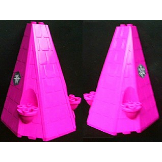 Roof Tower 6 x 8 x 9 with Snowflake Pattern on Both Sides (Stickers) - Set 7581