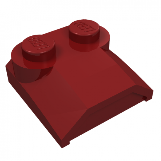 Slope, Curved 2 x 2 x 2/3 with Two Studs and Curved Sides, Lip End