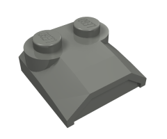 Slope, Curved 2 x 2 x 2/3 with Two Studs and Curved Sides, Lip End