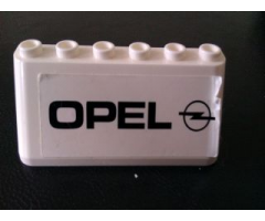 Windscreen 2 x 6 x 2 with 'OPEL' on White Background Pattern (Sticker) - Set 880002-2 (in Combination with Sets 3308 / 3309)