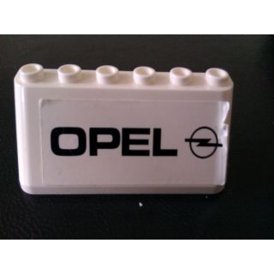 Windscreen 2 x 6 x 2 with 'OPEL' on White Background Pattern (Sticker) - Set 880002-2 (in Combination with Sets 3308 / 3309)