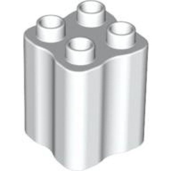 Duplo, Brick 2 x 2 x 2 with Indented Sides (Tree Trunk)