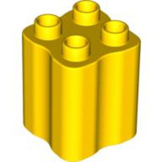 Duplo, Brick 2 x 2 x 2 with Indented Sides (Tree Trunk)