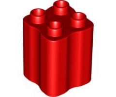 Duplo, Brick 2 x 2 x 2 with Indented Sides (Tree Trunk)