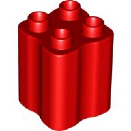 Duplo, Brick 2 x 2 x 2 with Indented Sides (Tree Trunk)