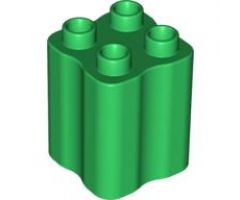 Duplo, Brick 2 x 2 x 2 with Indented Sides (Tree Trunk)