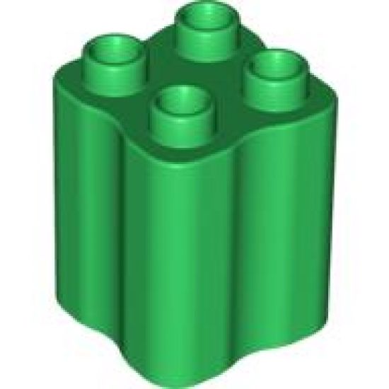 Duplo, Brick 2 x 2 x 2 with Indented Sides (Tree Trunk)