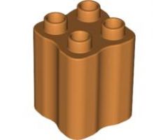 Duplo, Brick 2 x 2 x 2 with Indented Sides (Tree Trunk)