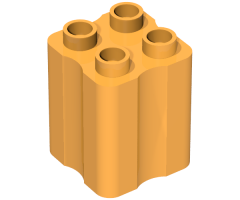 Duplo, Brick 2 x 2 x 2 with Indented Sides (Tree Trunk)