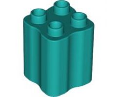 Duplo, Brick 2 x 2 x 2 with Indented Sides (Tree Trunk)