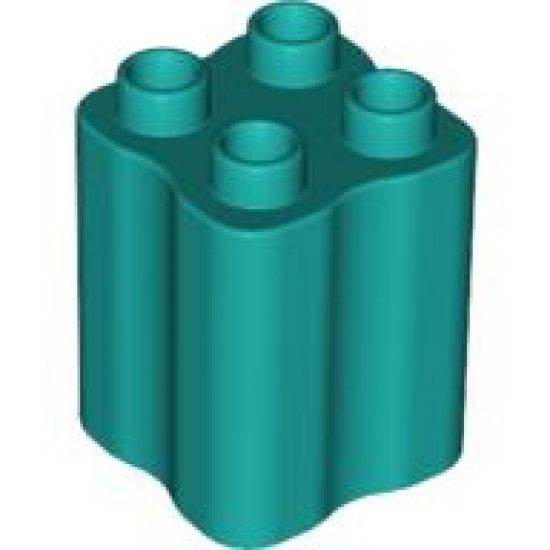 Duplo, Brick 2 x 2 x 2 with Indented Sides (Tree Trunk)
