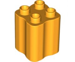 Duplo, Brick 2 x 2 x 2 with Indented Sides (Tree Trunk)