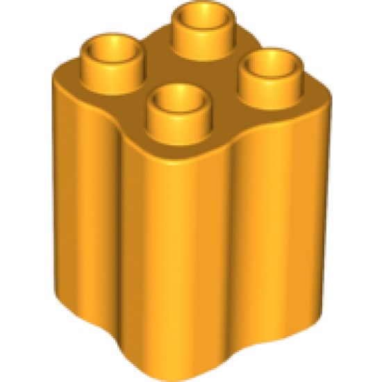 Duplo, Brick 2 x 2 x 2 with Indented Sides (Tree Trunk)