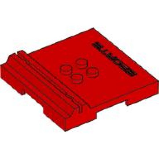 Tile, Modified 6 x 6 x 2/3 with 4 Studs and Embossed 'SPORTS'