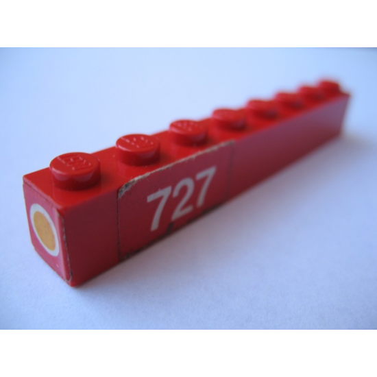 Brick 1 x 8 with Headlight and '727' Pattern Left (Stickers) - Set 727